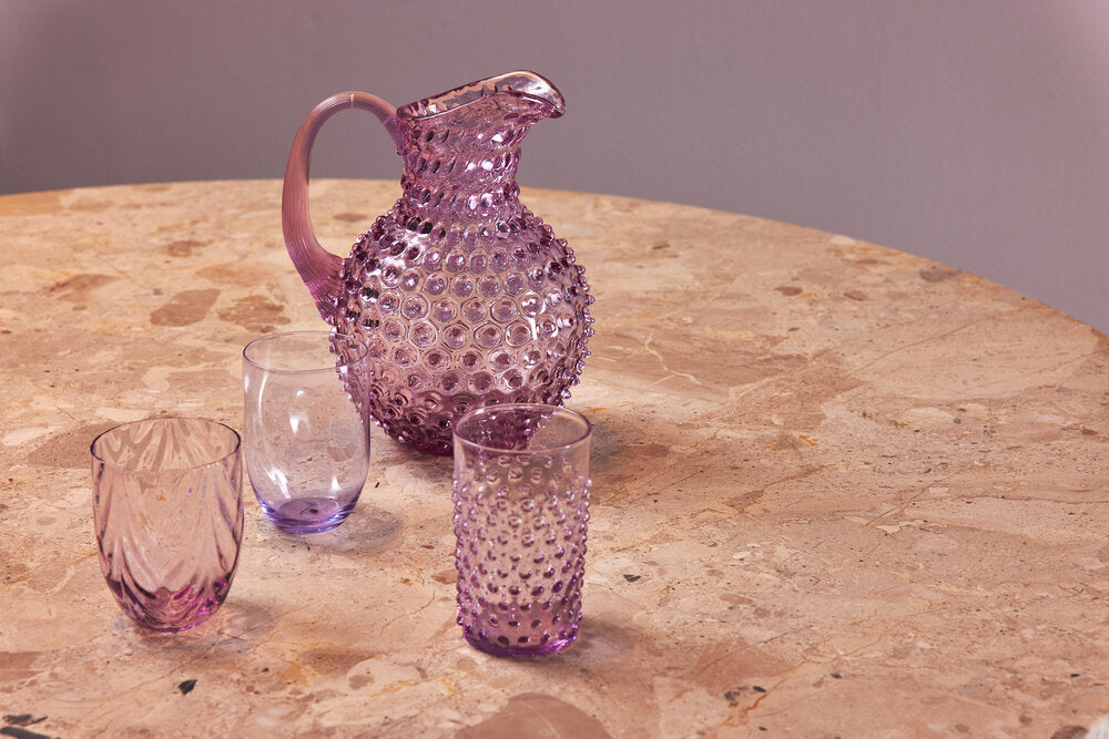 Wave tumbler glas - lilla